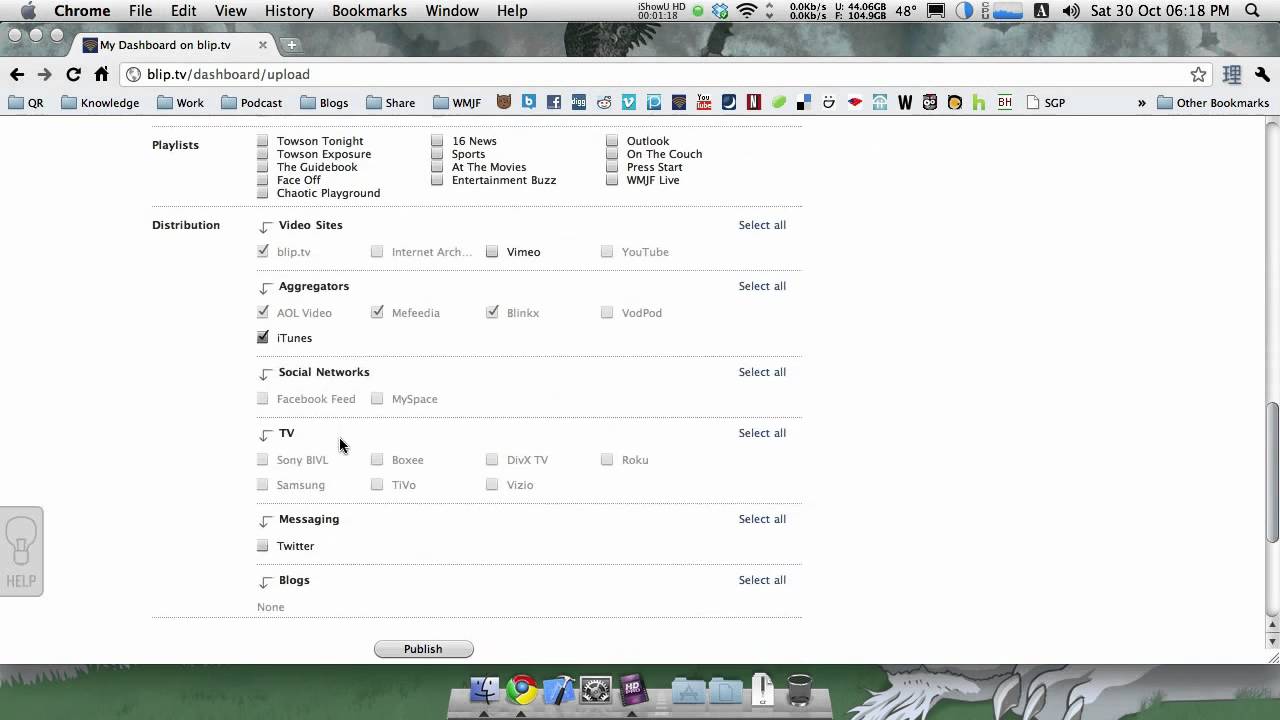 Uploading to Blip.tv