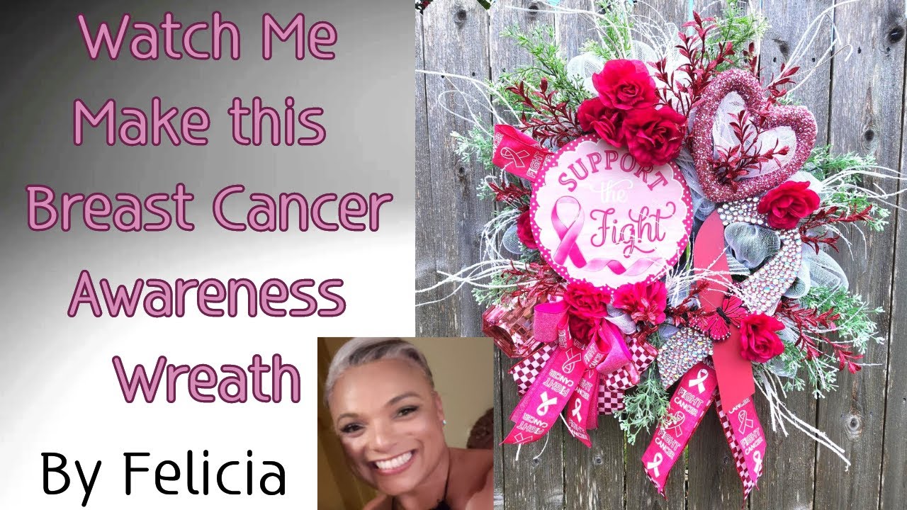 Make this Breast Cancer Awareness Wreath with Me!