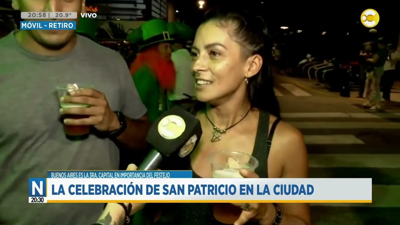 San Patricio: la Ciudad se tiñe de verde para celebrar una nueva edición│N20:30│17-03-26