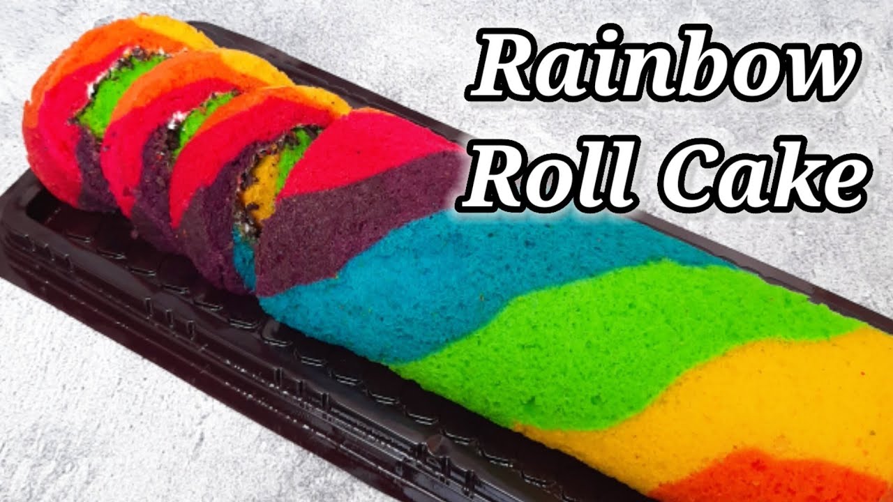 Rainbow Roll Cake | Resep Bolu Gulung Pelangi