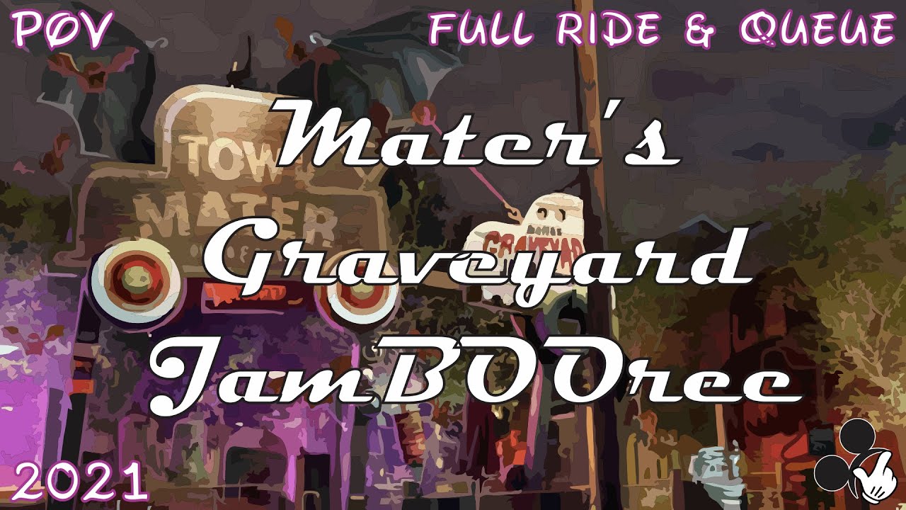 Mater's Graveyard JamBOOree Full Ride & Queue Nighttime Experience, DCA HD POV 2021