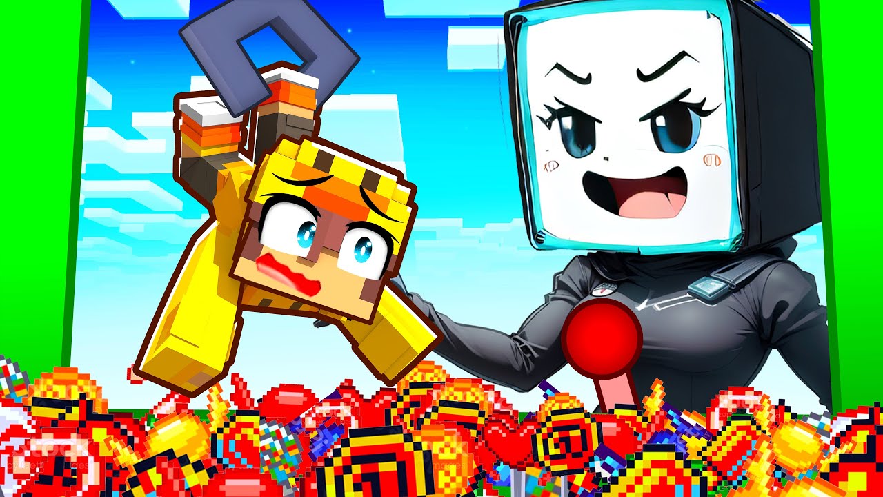 Stuck in GUMBALL MACHINE With TV WOMAN...