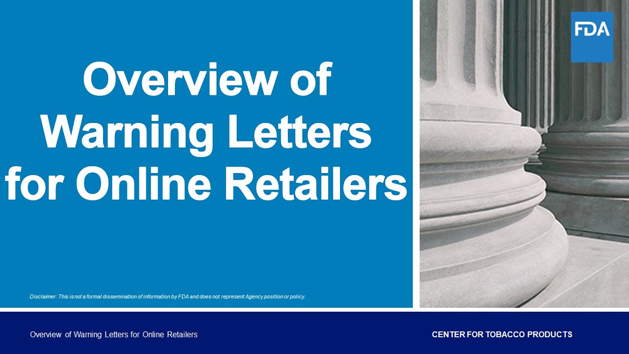 Overview of Warning Letters for Online Retailers