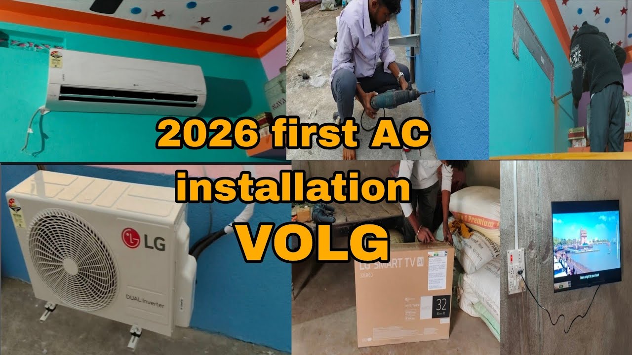 Installing My First AC of 2026 | Real Work Vlog👍🏻🥶❄️
