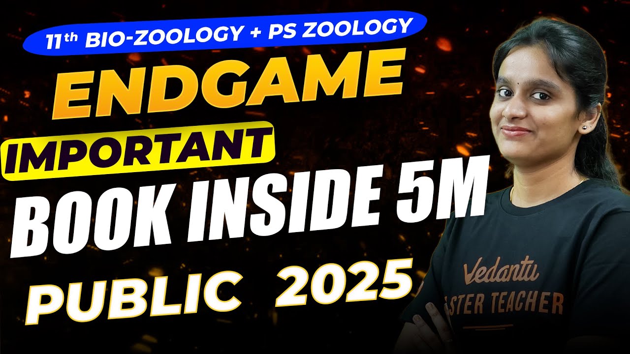 11th BIO-Zoology + PS Zoology | Book Inside Important 5 Marks | Public Exam 2025 | Asha Ma'am