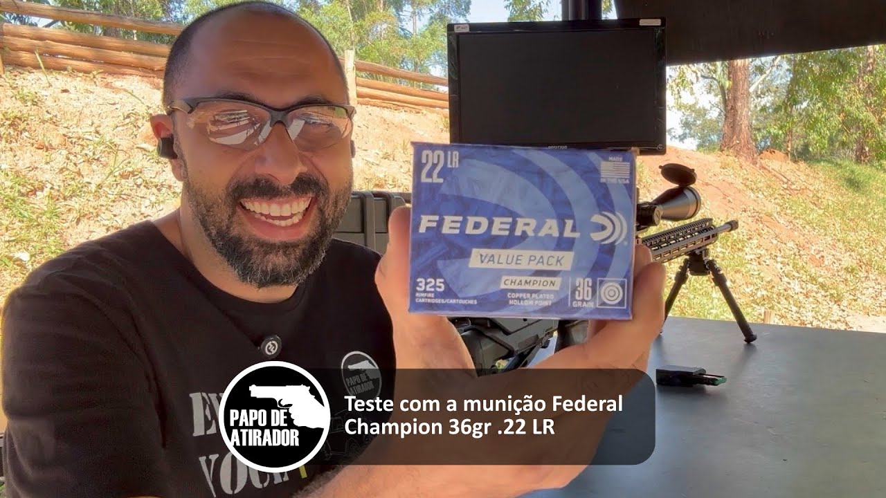 Teste com a munição Federal Champion 36gr .22 LR