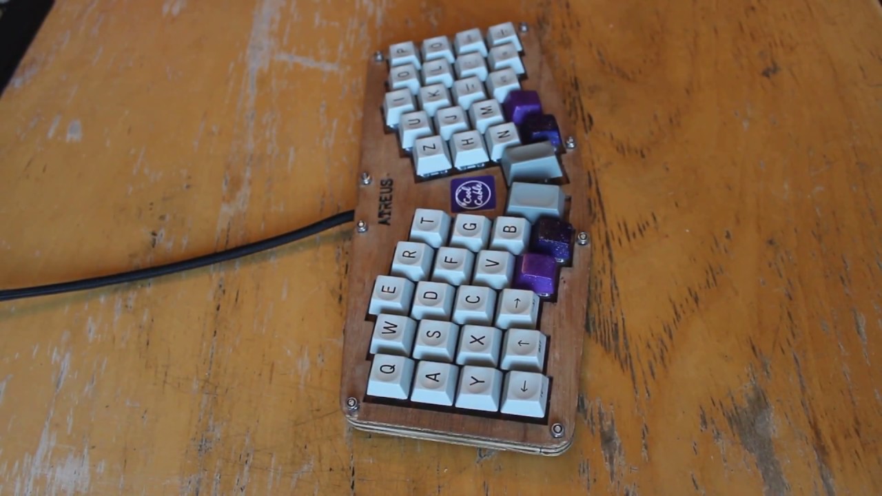MX Zilent Atreus. With caps that hit switch housings...