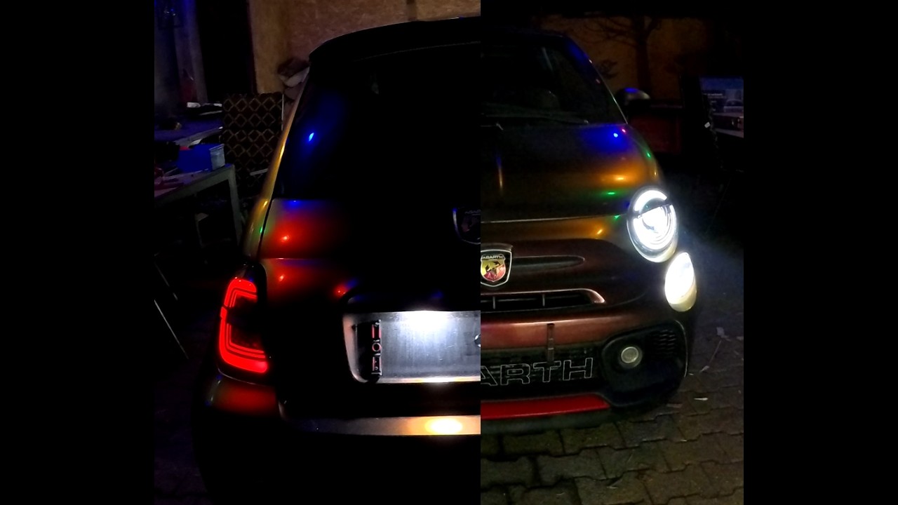 Abarth 595 LED-Lichter UPGRADE mit E-Prüfzeichen !!! Für Halogen und Xenon Fahrzeuge