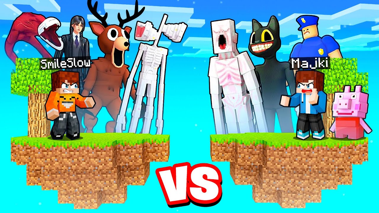 WYSPA POTWORÓW SmileSlow vs WYSPA POTWORÓW Majki w Minecraft!