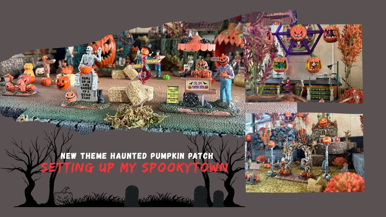 Let's set up my Spookytown Halloween Village | Picking out platforms | New Theme!!