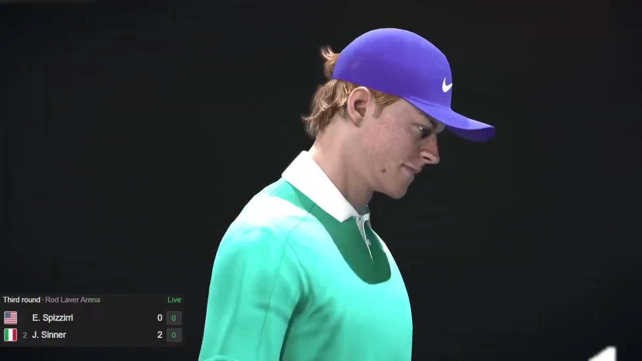 🔴Live:  Jannik Sinner Vs Eliot Spizzirri - Australian Open 2026  - Third round - Official game ATP