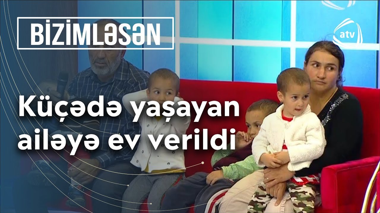 4 uşaqla küçədə yaşayan ailəyə canlı efirdə ev hədiyyə edildi - Bizimləsən