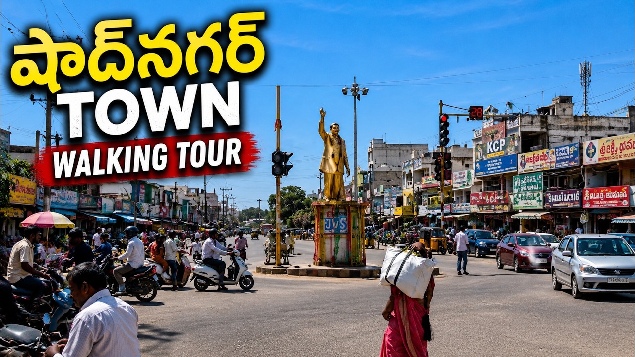 Exploring Small Town India - Shadnagar Full Town Walk (77 Minutes)