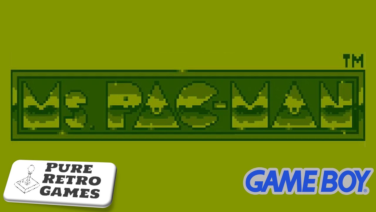 MS. PAC MAN - Game Boy [1993] - Monochrome Yellow/Black is the right colors here