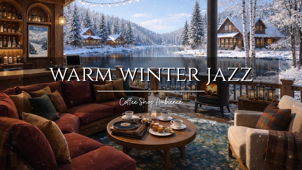 Cozy Winter Jazz 🔥 Warm Fireplace Background Music for Focus & Calm