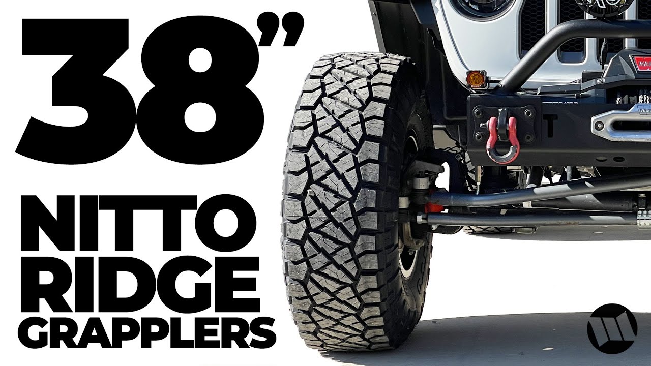 38x12.50R17 NITTO Ridge Grapplers — отличная большая шина для Jeep Wrangler и Gladiator с заводск...