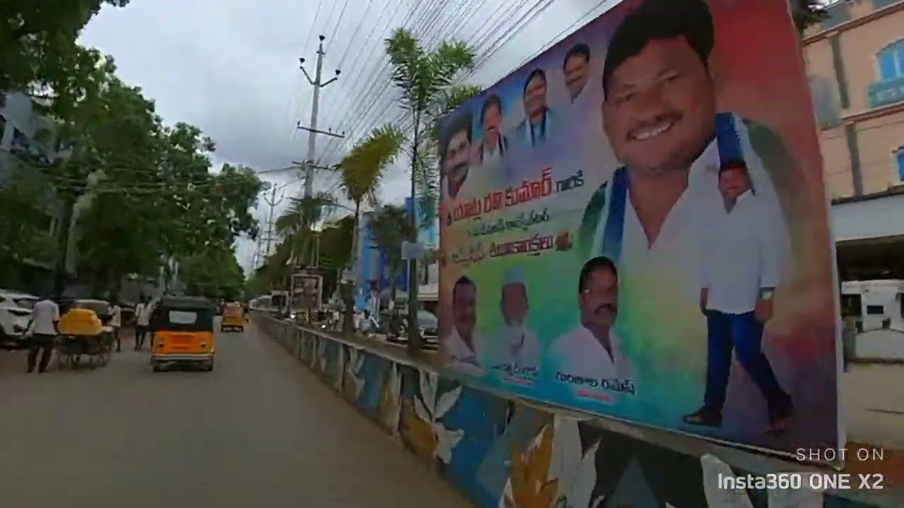 Guntur City Kothapeta Road Street Drive Video || Guntur, India