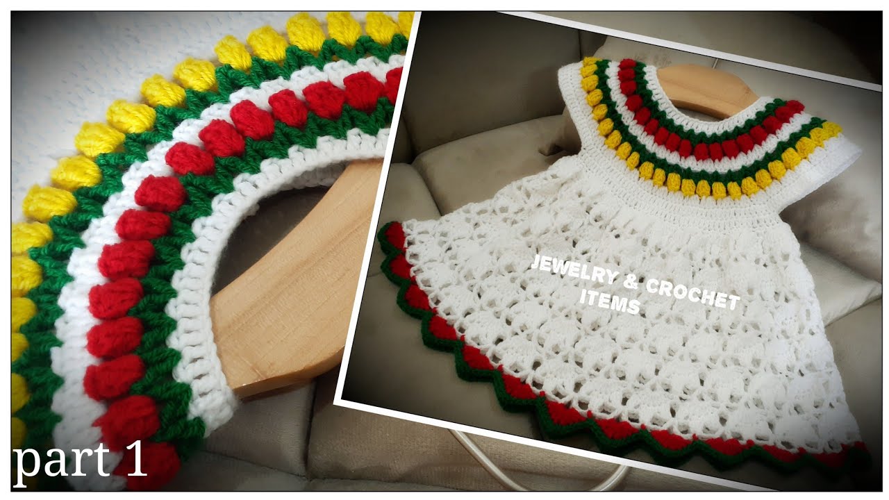 Newborn Crochet Baby Dress| Crochet Tulip Sts(part 1)