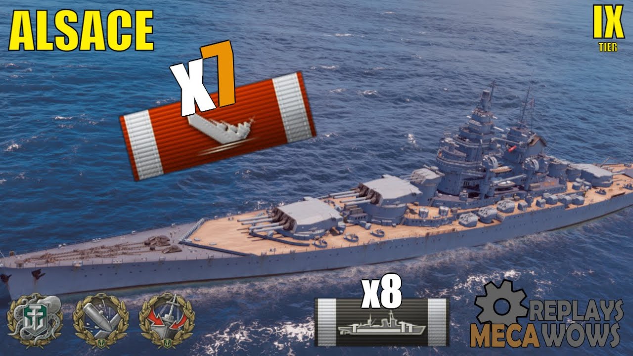 Alsace 7 Kills & 240k Damage | World of Warships Gameplay