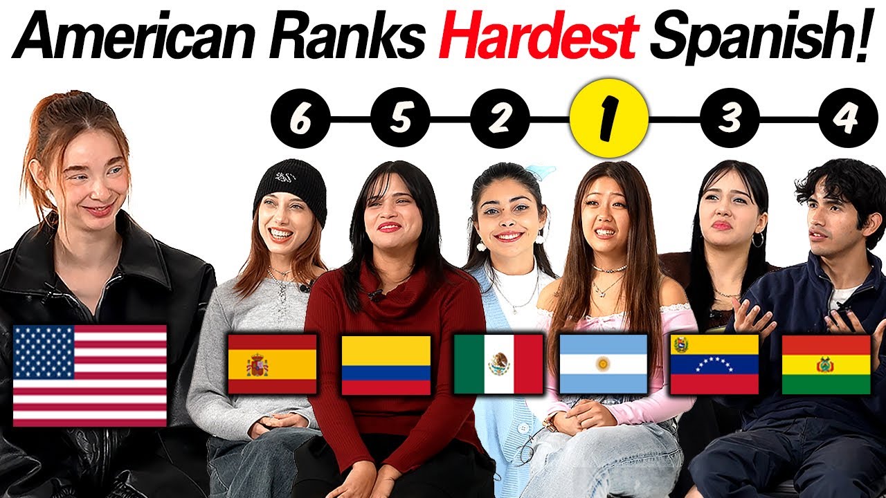 American Ranking the WORST Spanish Accents to Understand! Mexico or Argentina?