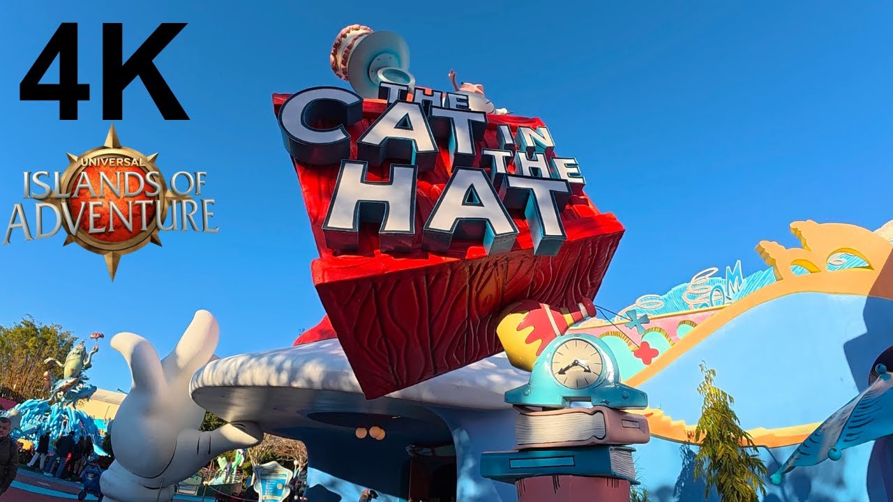 [4K] Cat In The Hat Ride POV - Full Experience - Universal's Islands of Adventure
