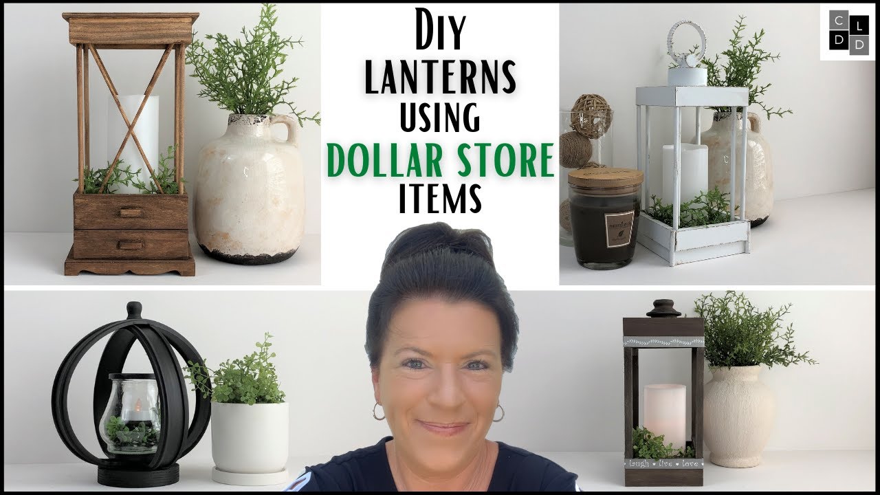 Diy Lantern Using Dollar Store Items/Diy Farmhouse Lanterns