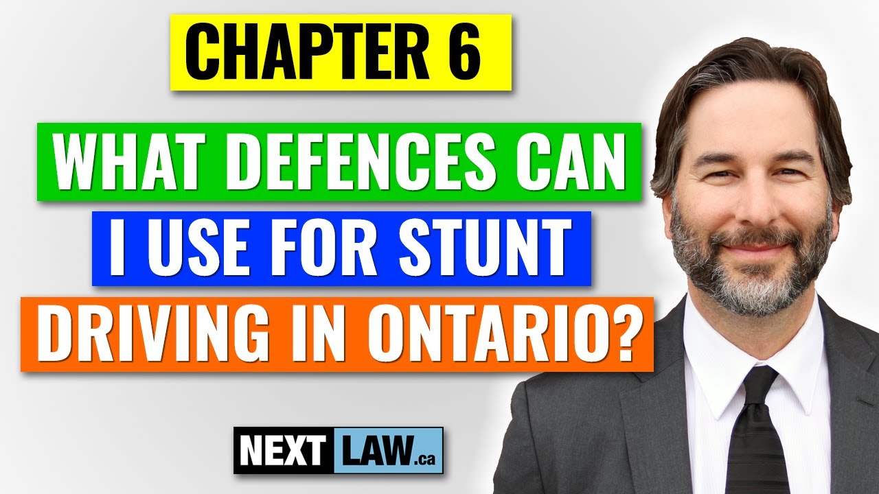 What defences can I use for my Ontario Stunt Driving charge?