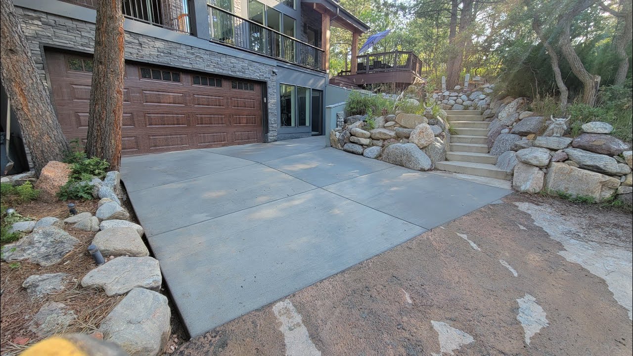 Big and little concrete driveway pours this week.