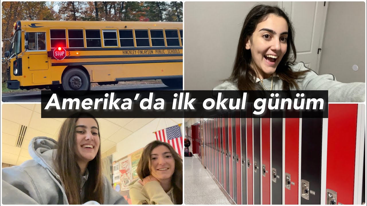 AMERİKA OKULUMUN ILK GÜNÜ, LİSE 3 BAŞLASIN!!! DEĞİŞİM ÖĞRENCİSİ OLMAK🇺🇸🚌 | VLOG