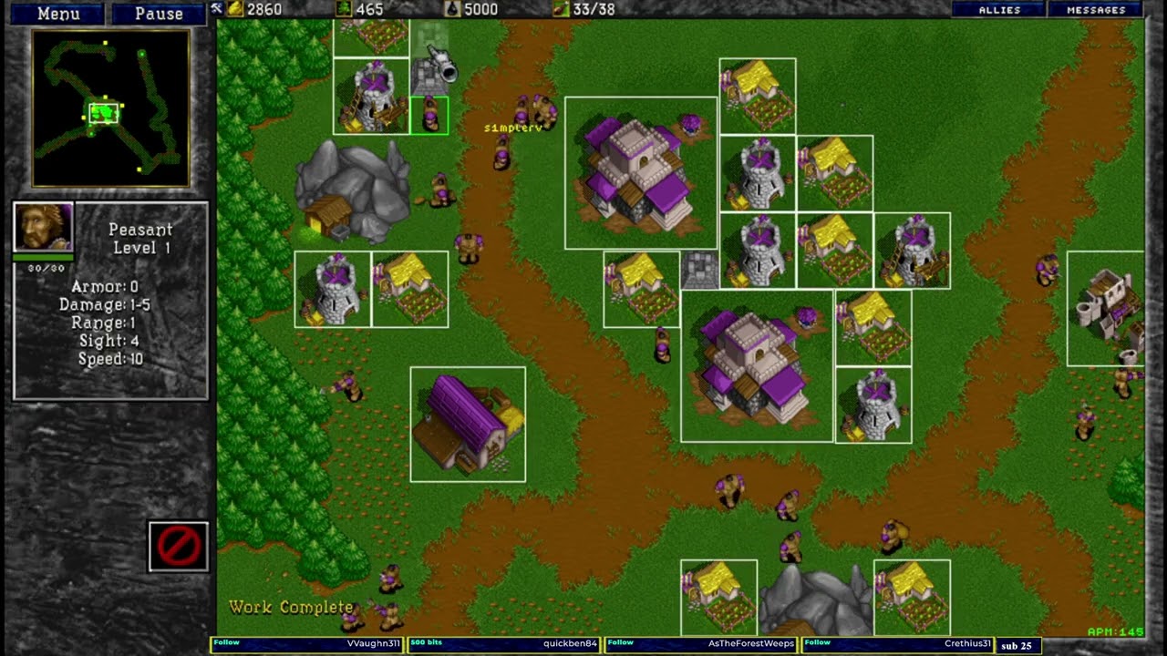 Warcraft 2 Garden of War 1v1 u8t3io3p vs cavalo