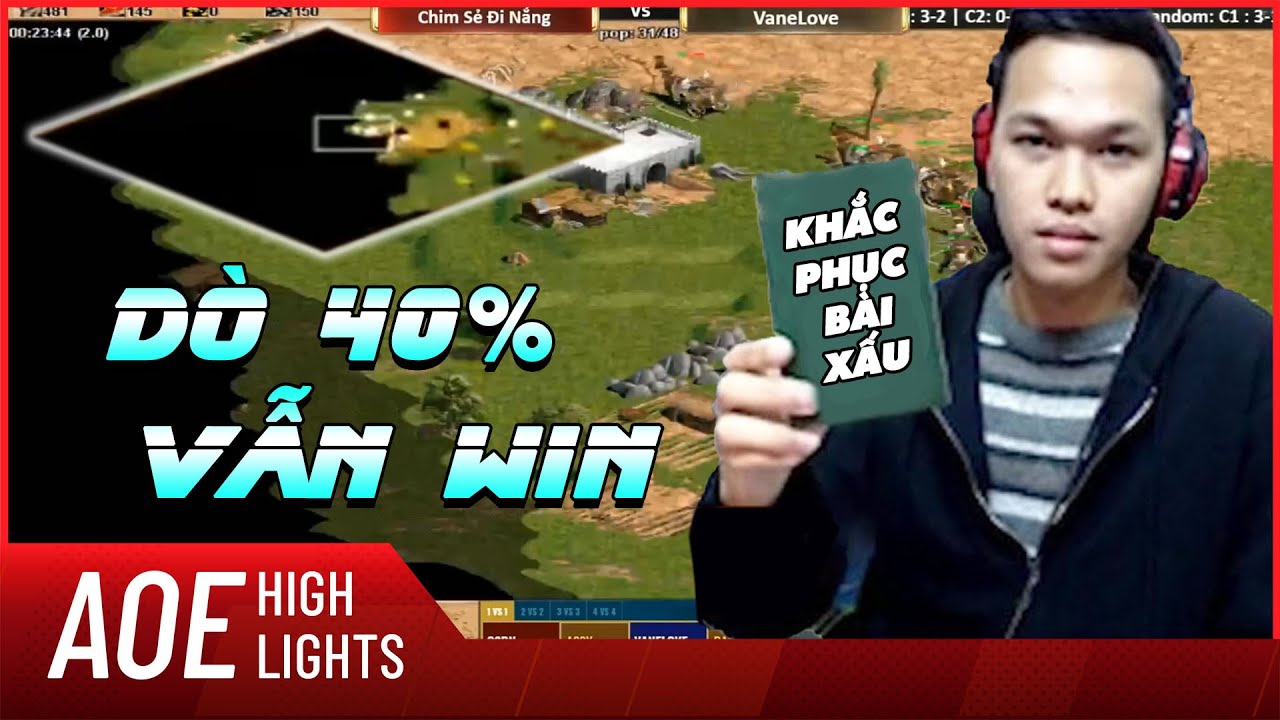 AoE Highlight | Chim Sẻ Đi Nắng vượt khó với bài ăn gỗ lên đời khó tin