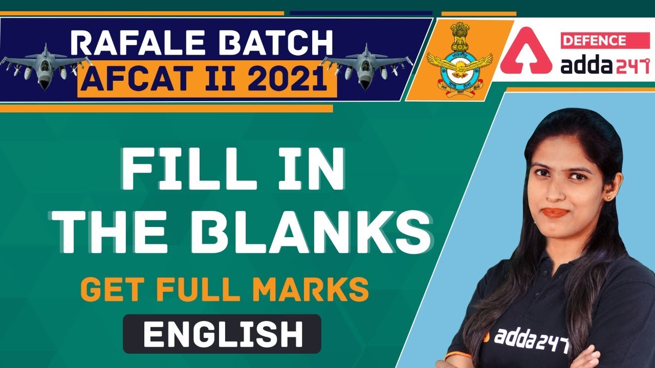 AFCAT 2 2021 | English | Fill in the Blanks