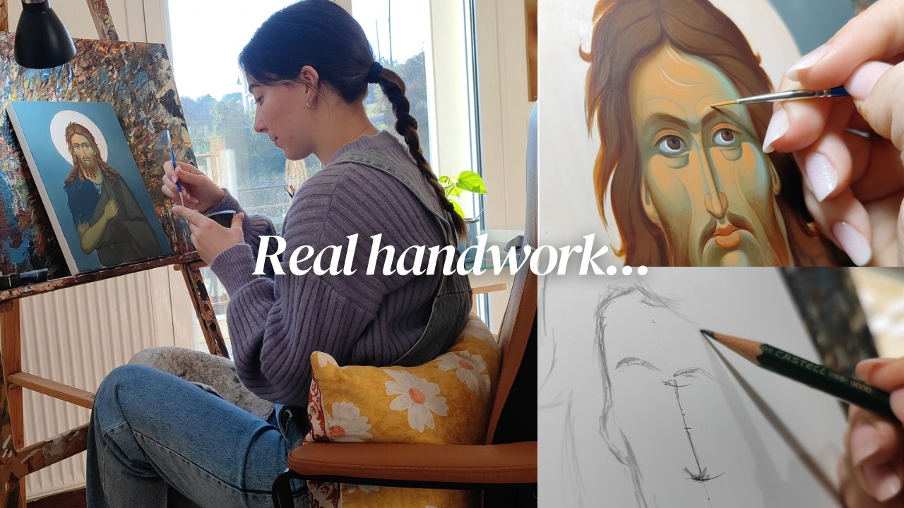 Saint John the Baptist Icon – From Sketch to Completion | Αγιογραφία Βήμα-Βήμα