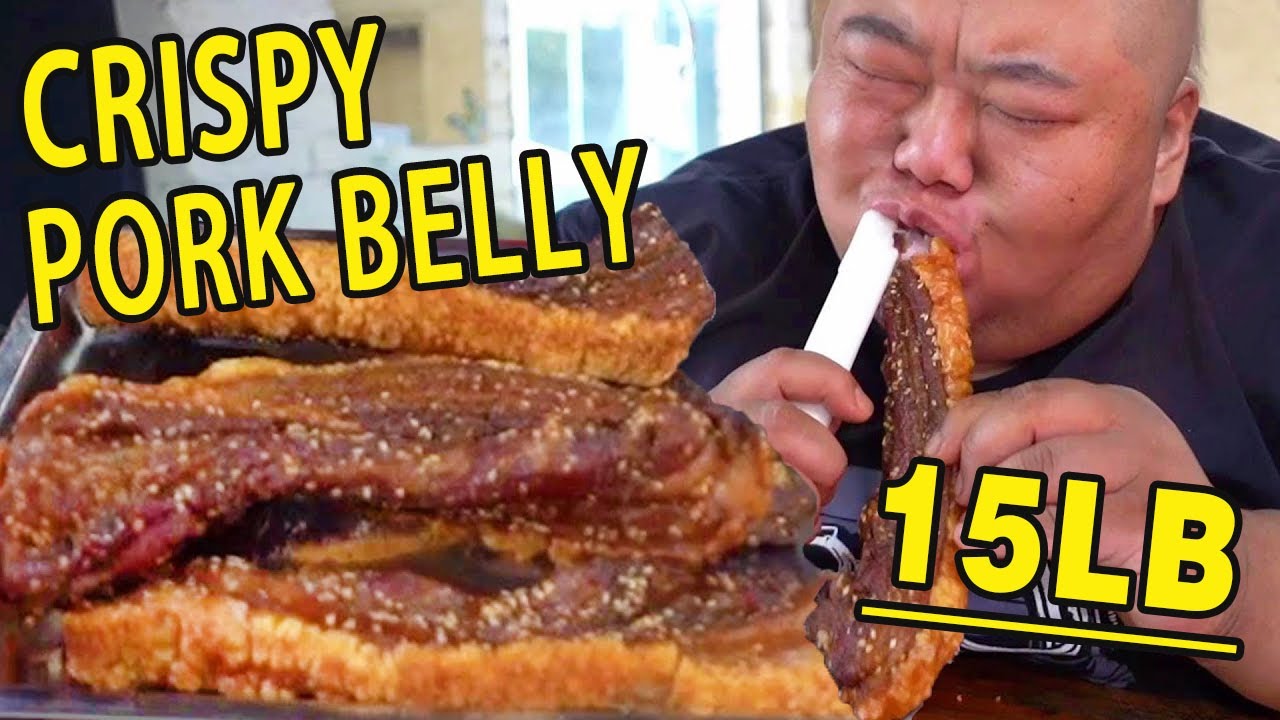Brother Monkey makes 15 pounds of crispy pork belly and slow-roasts it for two hours until fragrant