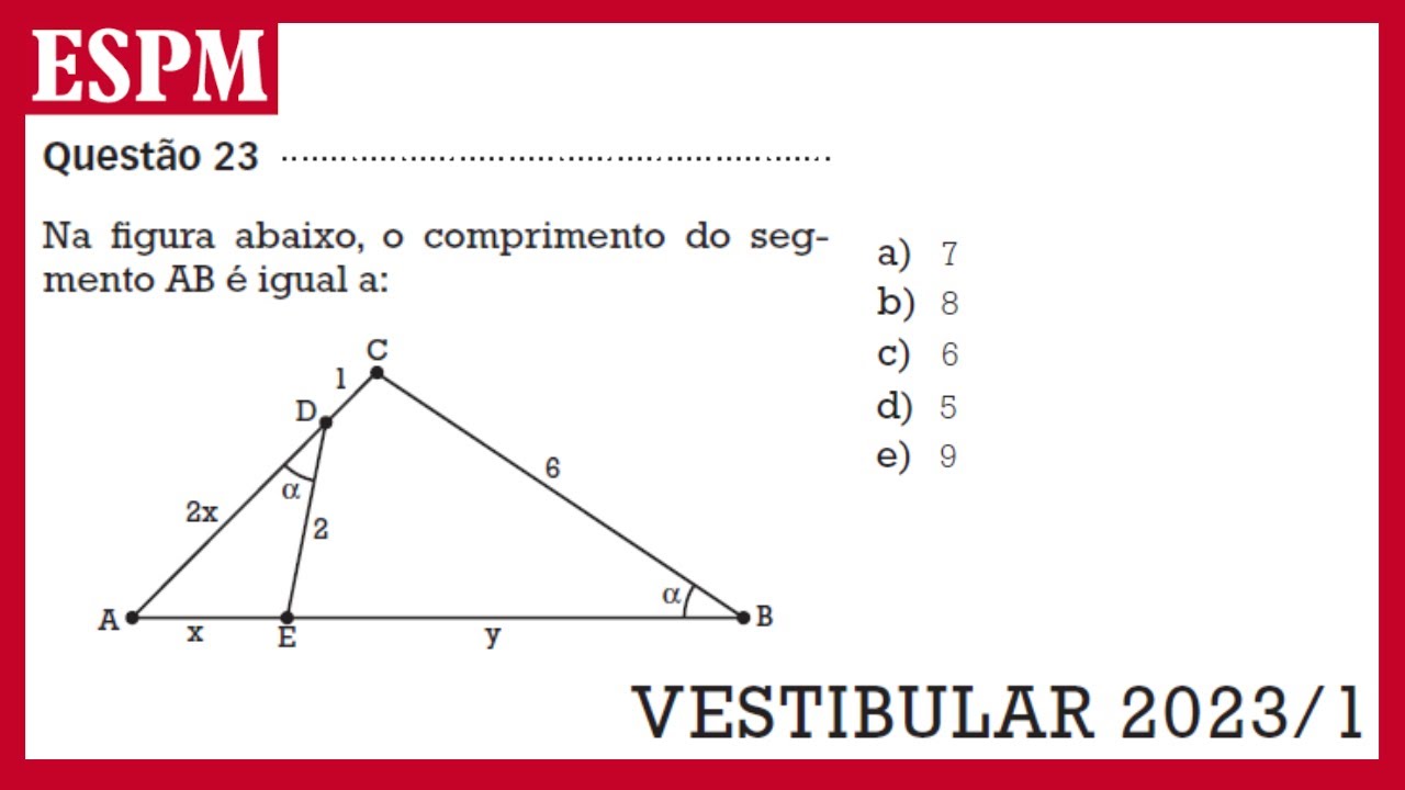 CORRE&Ccedil;&Atilde;O ESPM 2023 1 - QUEST&Atilde;O 23 -  MATEM&Aacute;TICA