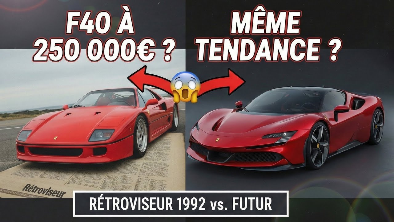 Ferrari F40 à 250 000€ ? 🤯 Rétroviseur 1992 : Les supercars actuelles suivront-elles la tendance ?