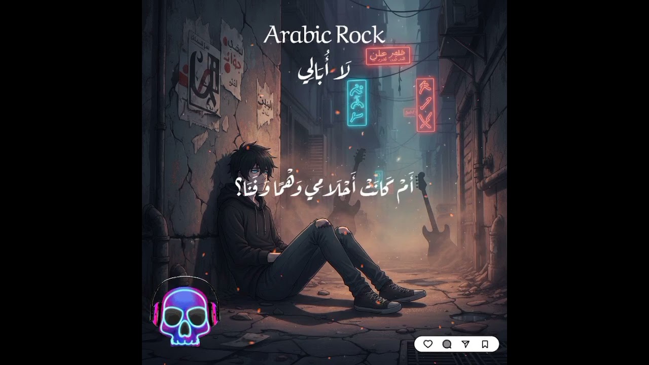 Arabic Rock-  لَا أُبَالِي (Lyrics video)
