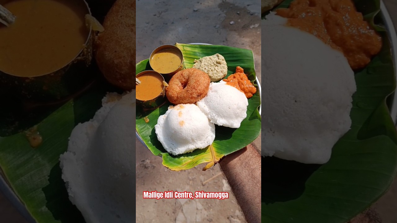 Day 3- Must try Mallige Idli in #shivamogga #malligeidli #idli #vada #foodtour #breakfast #karnataka