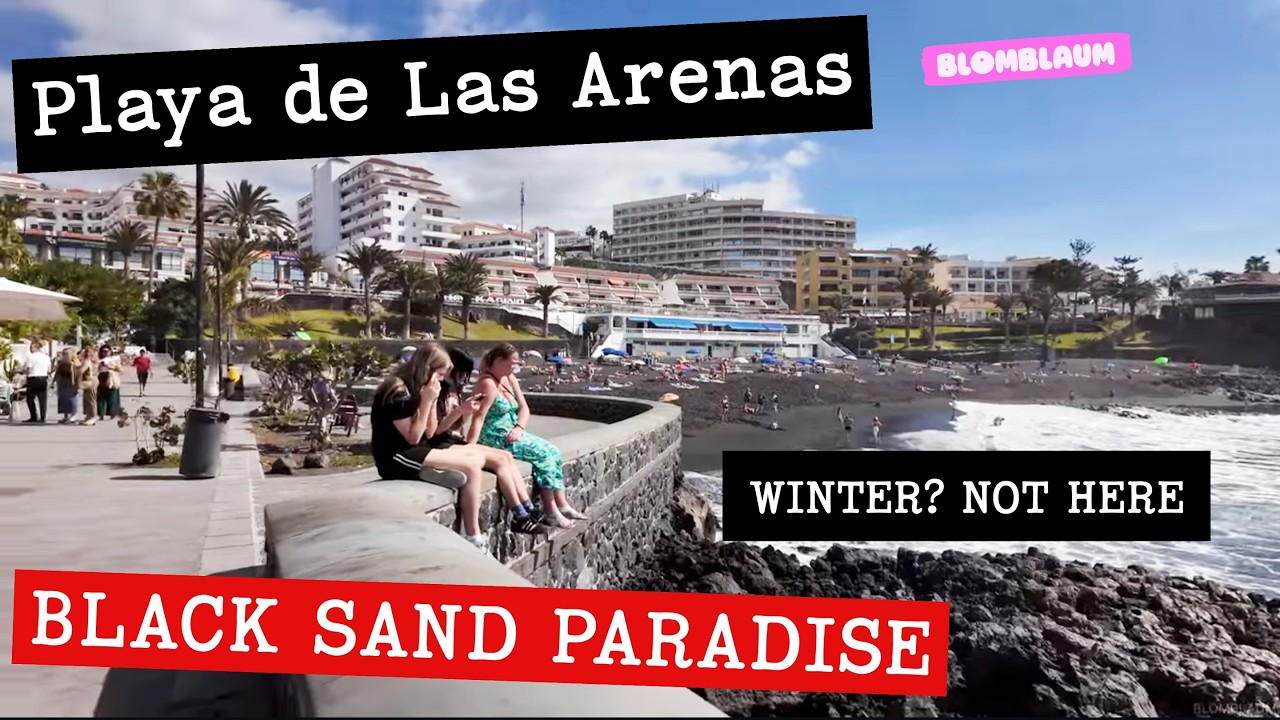 Puerto de Santiago to Playa de Las Arenas Tenerife Black Sand Beach Walk & Ocean Views