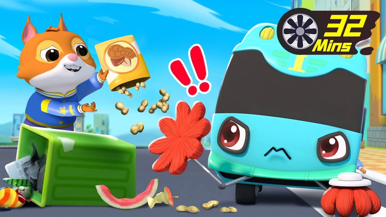 Who Threw the Trash Around? | Police Car, Garbage Truck | Monster Truck | Kids Songs | BabyBus