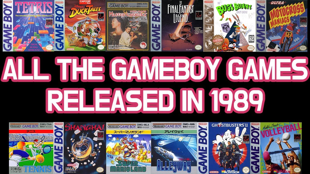 All the Game Boy games released in 1989 [Game Boy Retro game 60fps FullHD]