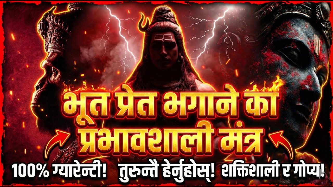 भूत प्रेत भगाने का प्रभावशाली मंत्र | Mahakali, Mahadev & Bajrangbali | Most Powerful Fear Removal |