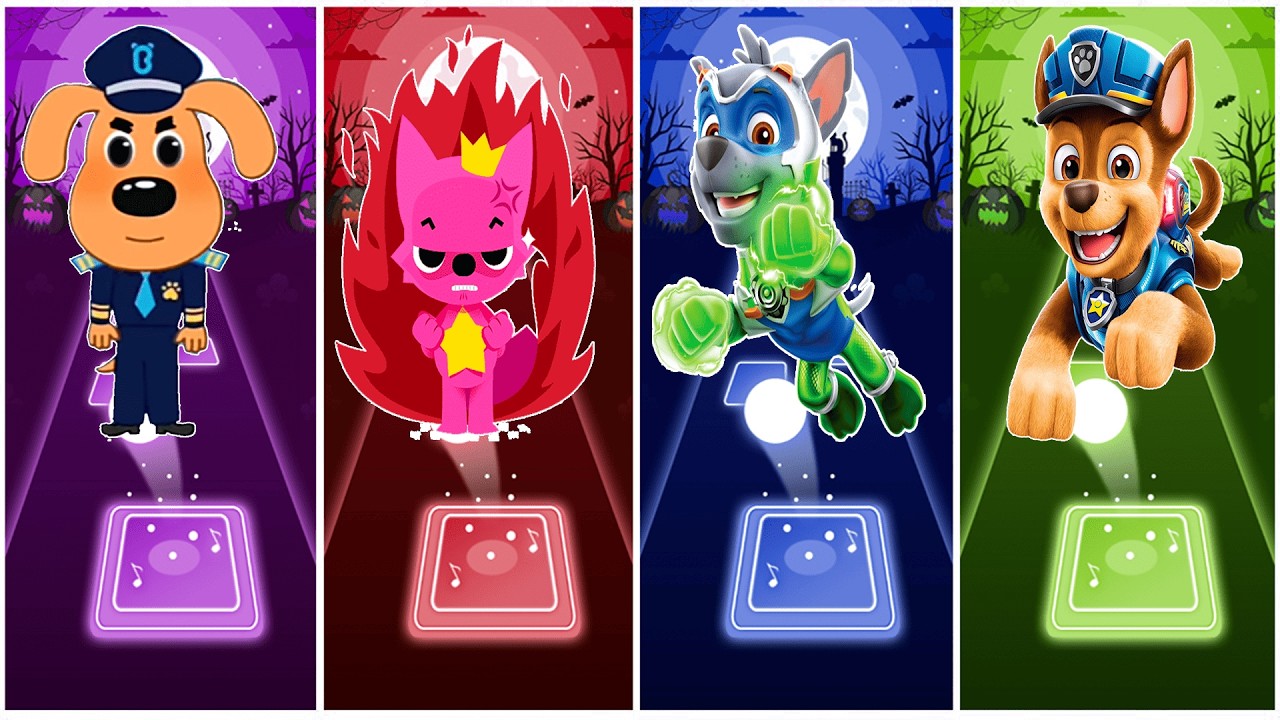 Sheriff Labrador 🆚 Pinkfong 🆚 Rocky 🆚 Chase.🎶 Who Is Best?