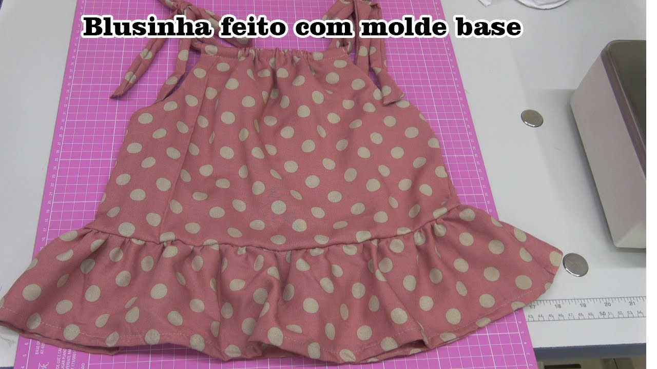 Blusa infantil fácil com molde base