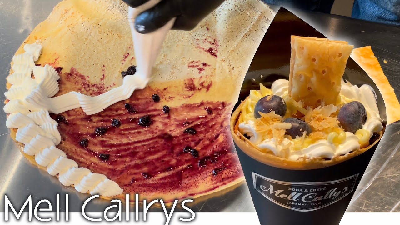 ▼クレープの現場▼ホイップドレープ美！見て食べて楽しめるエンターテイメントクレープ！
