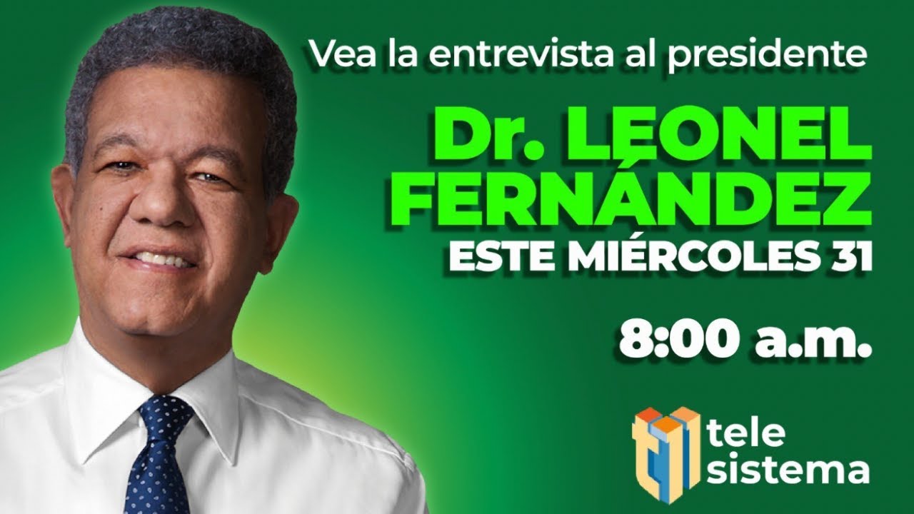 En vivo: Entrevista de televisión a @LeonelFernandez