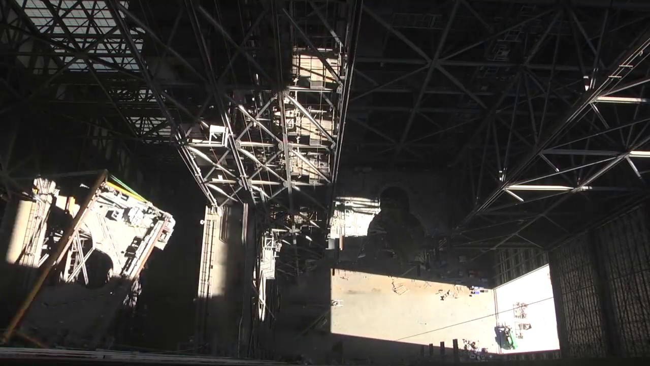 Time Lapse of Work Platforms Installed in the Vehicle Assembly Building