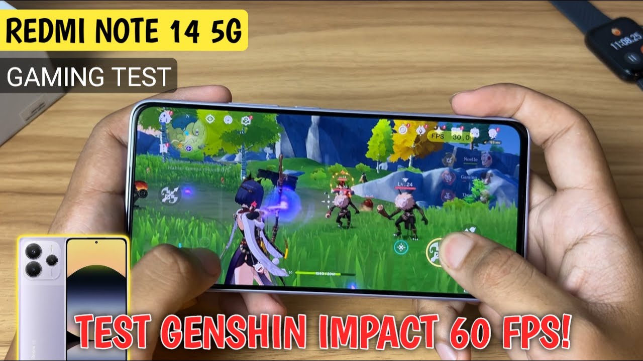 DIMENSITY 7025 AMPAS?! Tes Main Genshin Impact di Redmi Note 14 5G - Test FPS + Suhu & Baterai!