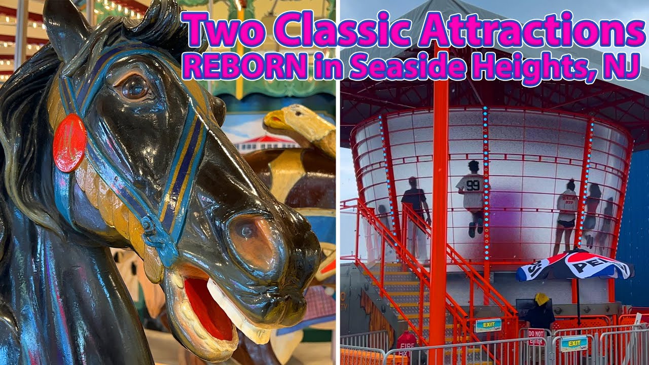 Two Classic Rides Reborn in Seaside Heights, NJ (1912 Carousel & Modern Rotor)