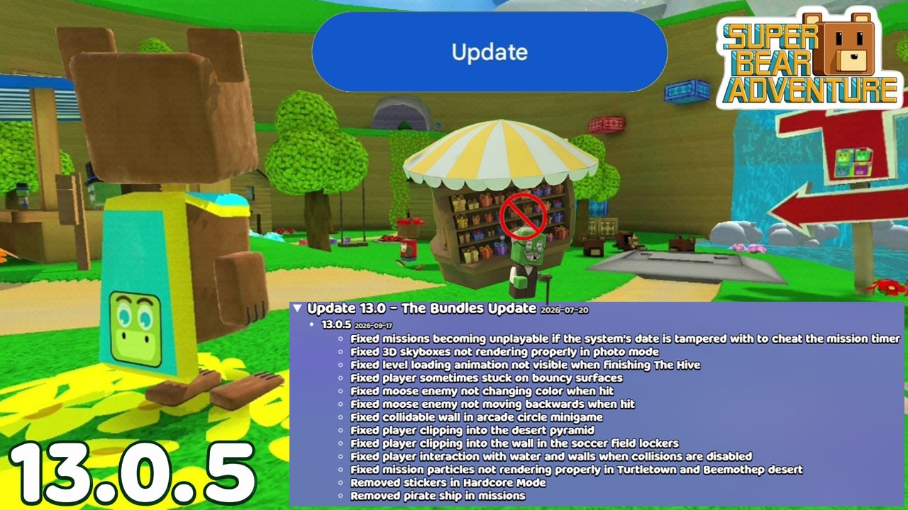 UPDATE 13.0.5 ADA YANG DIHILANGKAN DI SUPER BEAR ADVENTURE